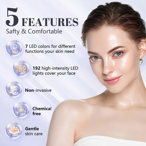 Livynest Red Light Therapy Mask for Face, LED Face Mask Light Therapy for Wrinkles & Acne, Wireless 4 Modes, Anti Aging Device for Smoother, Clearer Skin with 660nm 850nm Infrared