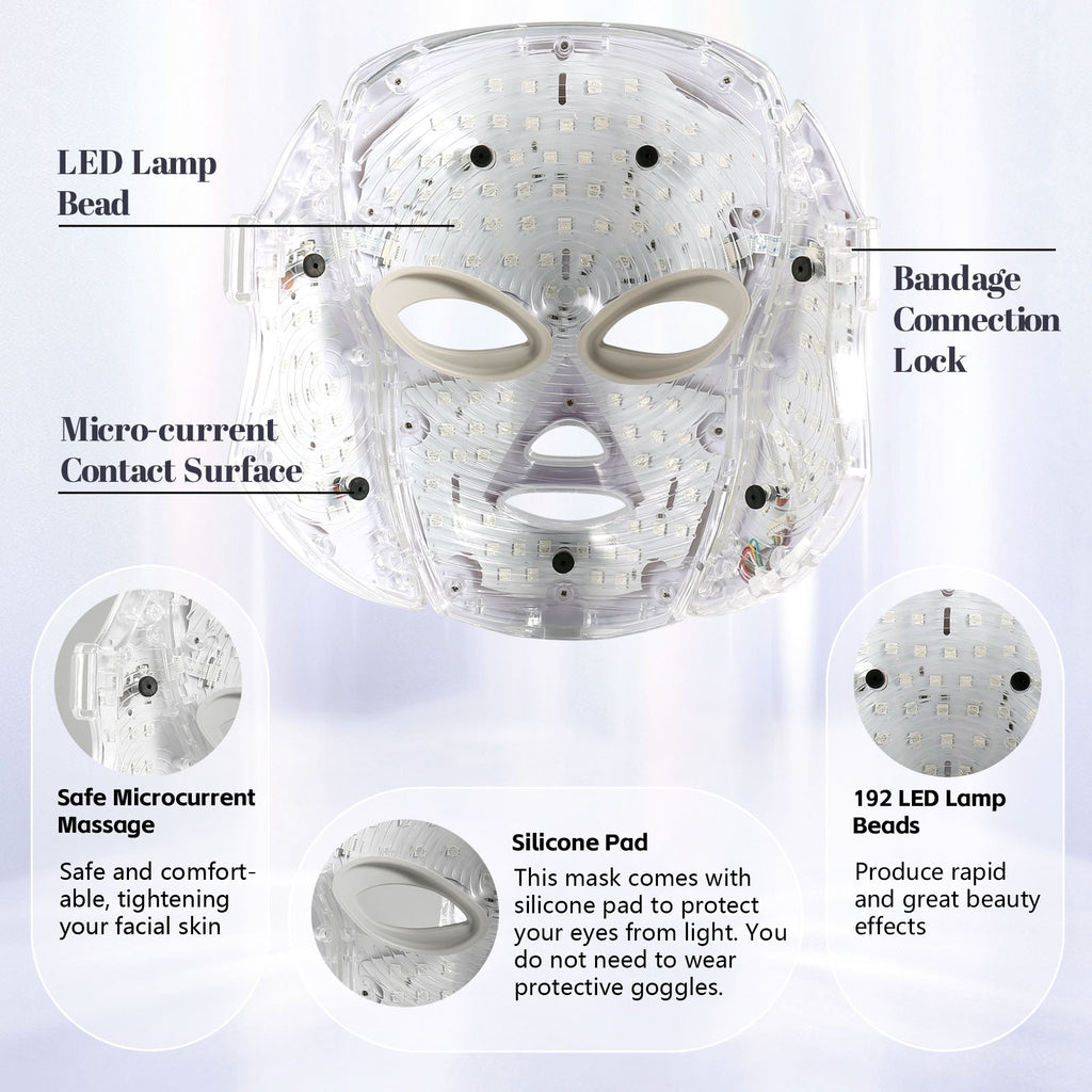 Livynest Red Light Therapy Mask for Face, LED Face Mask Light Therapy for Wrinkles & Acne, Wireless 4 Modes, Anti Aging Device for Smoother, Clearer Skin with 660nm 850nm Infrared